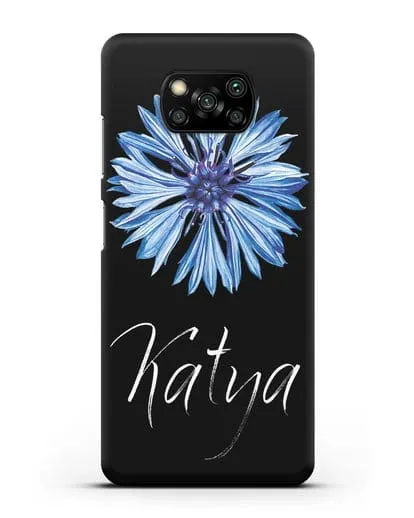 Именной чехол Василёк силиконовый для Xiaomi Poco X3