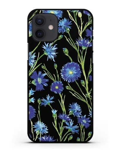 Чехол Васильки силиконовый для iPhone 12