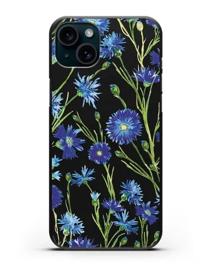 Чехол Васильки силиконовый для iPhone 15 Plus