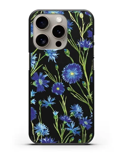 Чехол Васильки силиконовый для iPhone 15 Pro