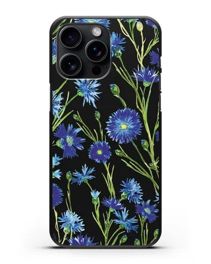 Чехол Васильки силиконовый для iPhone 15 Pro Max