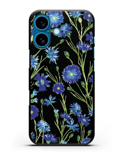 Чехол Васильки силиконовый для iPhone 16