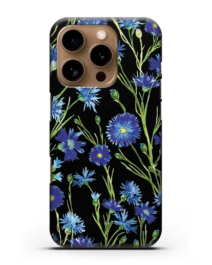 Чехол Васильки силиконовый для iPhone 16 Pro