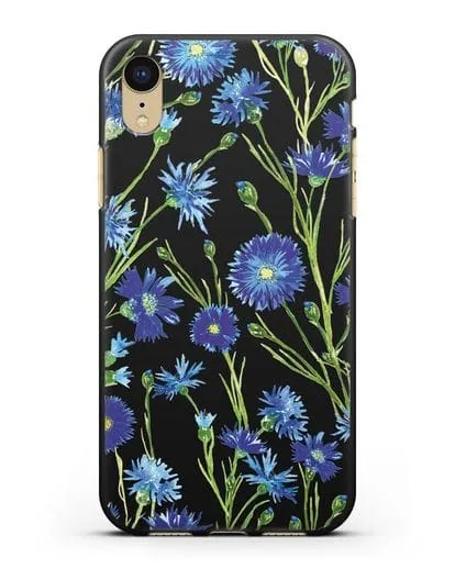 Чехол Васильки силиконовый для iPhone XR