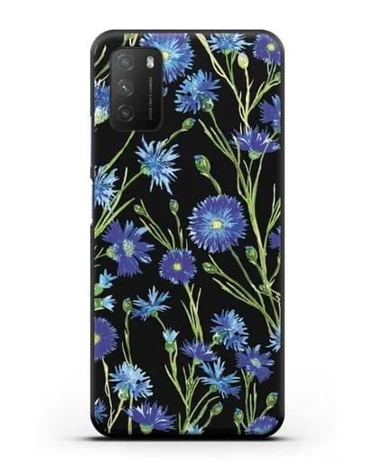 Чехол Васильки силиконовый для Xiaomi Poco M3