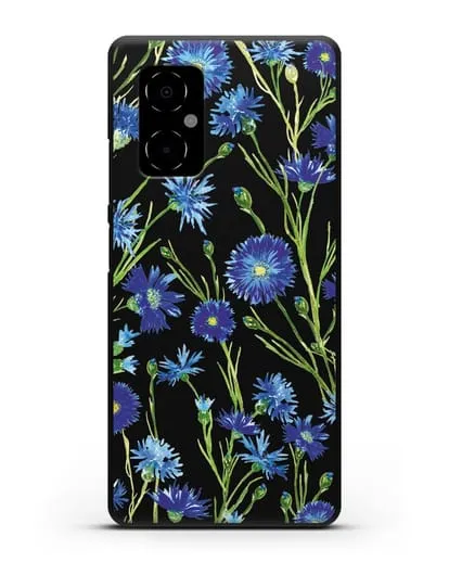 Чехол Васильки силиконовый для Xiaomi Poco M4 5G