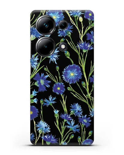 Чехол Васильки силиконовый для Xiaomi Poco M6 Pro