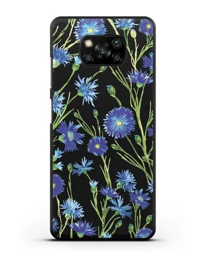 Чехол Васильки силиконовый для Xiaomi Poco X3