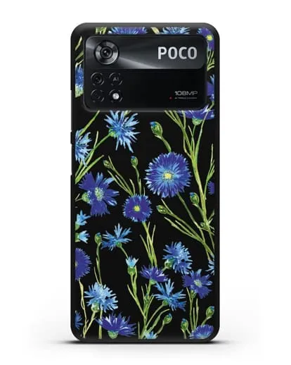 Чехол Васильки силиконовый для Xiaomi Poco X4 Pro