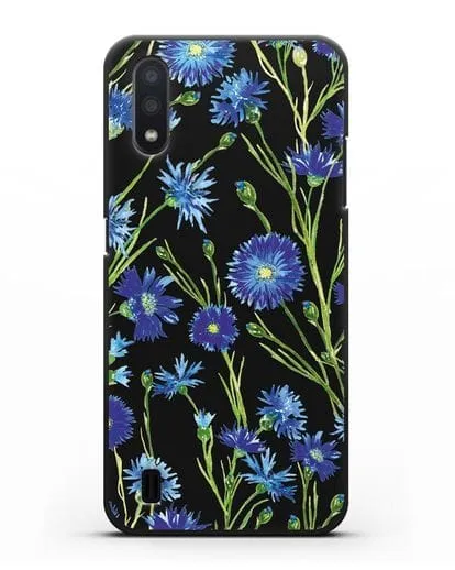 Чехол Васильки силиконовый для Samsung Galaxy A01 [SM-A015F]