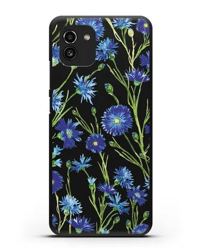 Чехол Васильки силиконовый для Samsung Galaxy A03 [SM-A035]