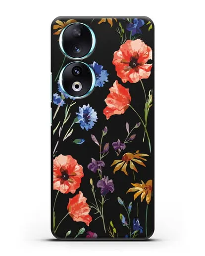 Чехол Полевые цветы силиконовый для Honor 90