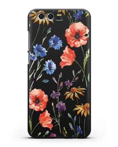 Чехол Полевые цветы силиконовый для Honor 9