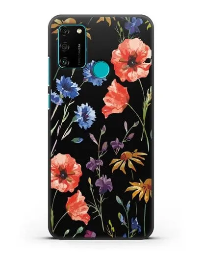 Чехол Полевые цветы силиконовый для Honor 9A