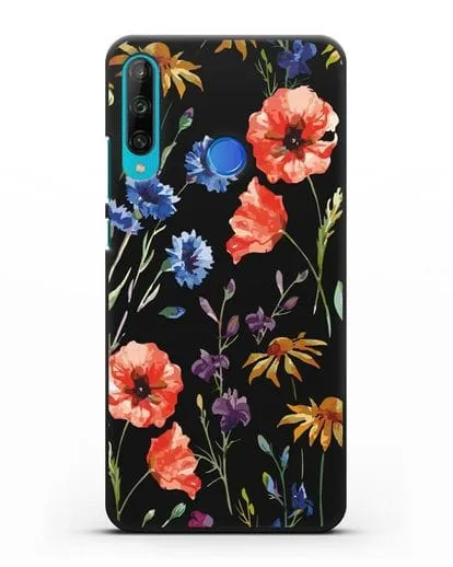Чехол Полевые цветы силиконовый для Honor 9C