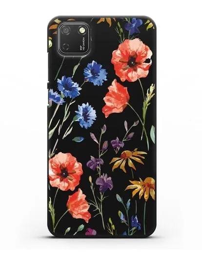 Чехол Полевые цветы силиконовый для Honor 9S