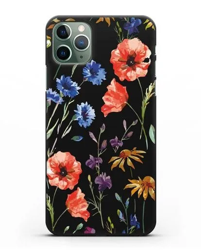 Чехол Полевые цветы силиконовый для iPhone 11 Pro Max