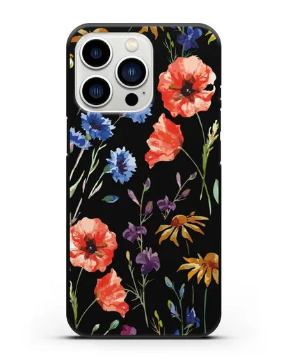 Чехол Полевые цветы силиконовый для iPhone 13 Pro