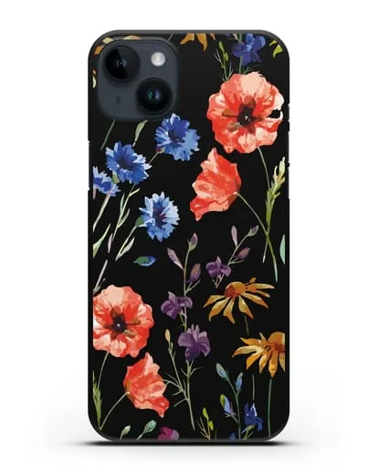 Чехол Полевые цветы силиконовый для iPhone 14 Plus