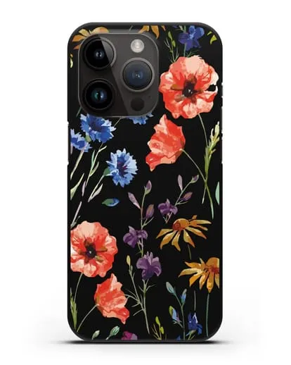 Чехол Полевые цветы силиконовый для iPhone 14 Pro