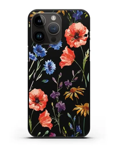Чехол Полевые цветы силиконовый для iPhone 14 Pro Max