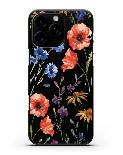 Чехол Полевые цветы силиконовый для iPhone 16 Pro Max