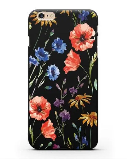 Чехол Полевые цветы силиконовый для iPhone 6s Plus