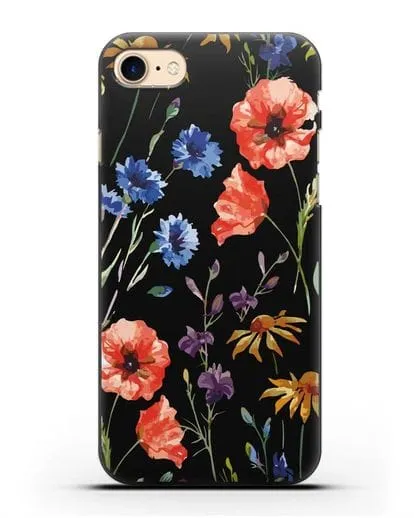 Чехол Полевые цветы силиконовый для iPhone 7