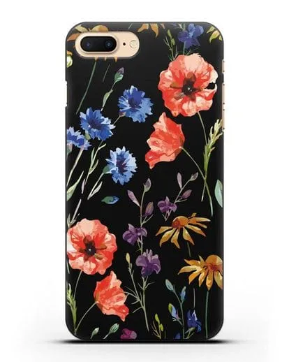 Чехол Полевые цветы силиконовый для iPhone 7 Plus