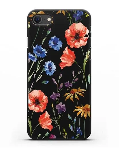 Чехол Полевые цветы силиконовый для iPhone SE 2020