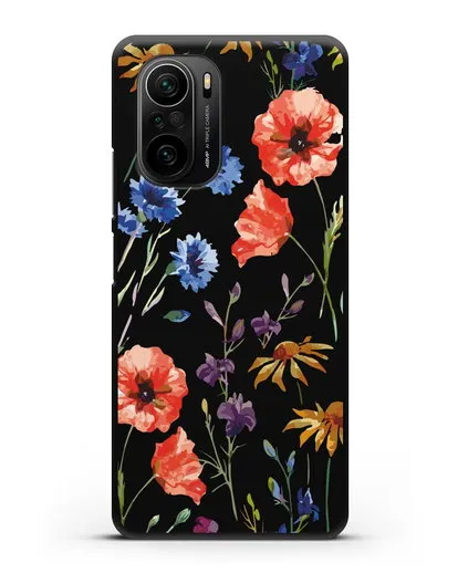 Чехол Полевые цветы силиконовый для Xiaomi Poco F3