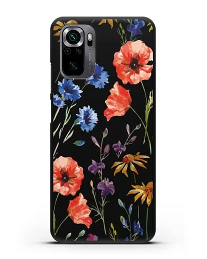 Чехол Полевые цветы силиконовый для Xiaomi Poco M5s
