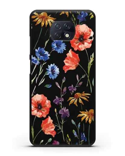 Чехол Полевые цветы силиконовый для Xiaomi Redmi Note 9T