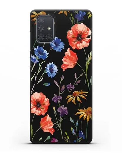 Чехол Полевые цветы силиконовый для Samsung Galaxy A71 [SM-A715F]