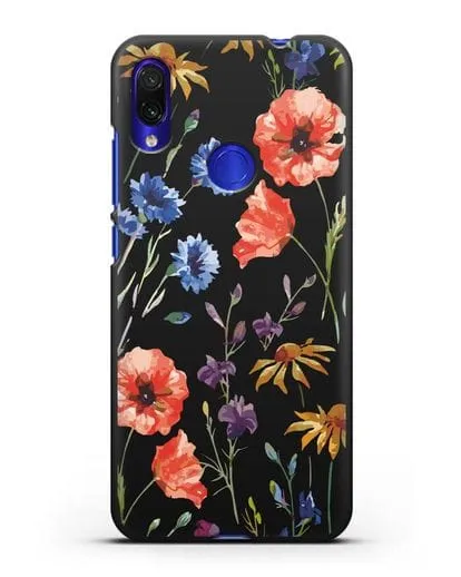 Чехол Полевые цветы силиконовый для Xiaomi Redmi Note 7