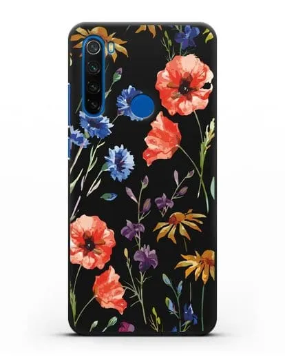 Чехол Полевые цветы силиконовый для Xiaomi Redmi Note 8