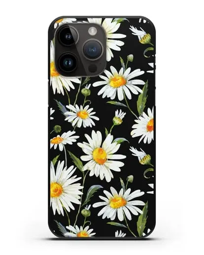 Чехол Ромашки силиконовый для iPhone 14 Pro Max