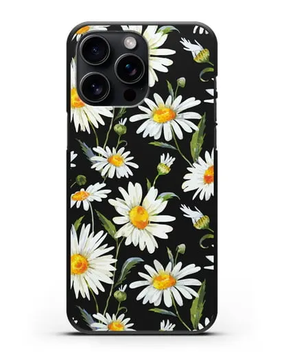 Чехол Ромашки силиконовый для iPhone 15 Pro Max