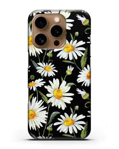 Чехол Ромашки силиконовый для iPhone 16 Pro