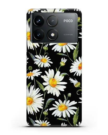 Чехол Ромашки силиконовый для Xiaomi Poco F6 Pro