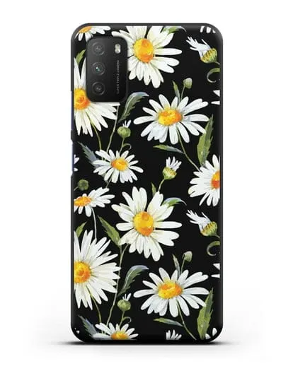 Чехол Ромашки силиконовый для Xiaomi Poco M3