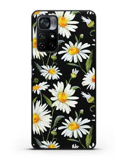Чехол Ромашки силиконовый для Xiaomi Poco M4 Pro 5G