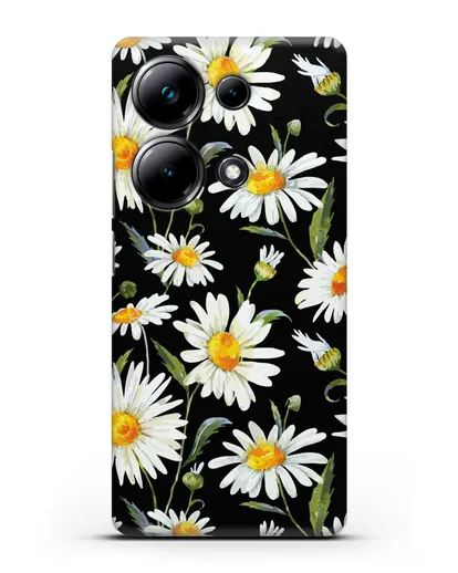 Чехол Ромашки силиконовый для Xiaomi Poco M6 Pro