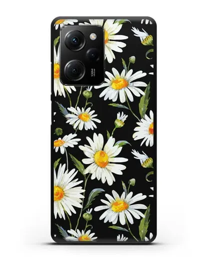 Чехол Ромашки силиконовый для Xiaomi Poco X5 Pro