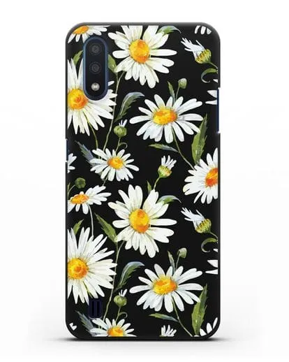 Чехол Ромашки силиконовый для Samsung Galaxy M01 [SM-M015F]