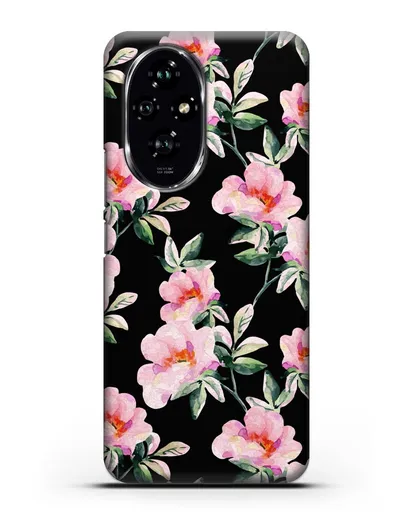 Чехол Цветы шиповника силиконовый для Honor 200
