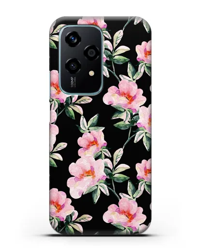 Чехол Цветы шиповника силиконовый для Honor 200 Lite