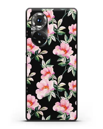 Чехол Цветы шиповника силиконовый для Honor 50