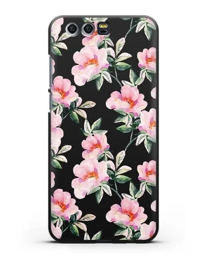 Чехол Цветы шиповника силиконовый для Honor 9