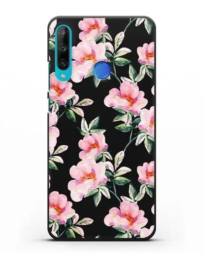 Чехол Цветы шиповника силиконовый для Honor 9C